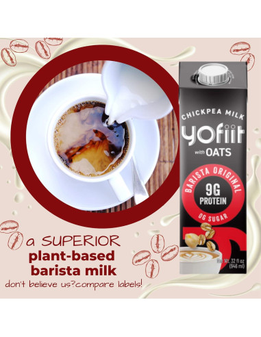 Leche de Avena Barista Yofiit 5.68L - Sin Azúcar, Alto en Proteínas
