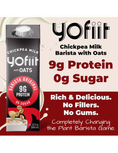 Leche de Avena Barista Yofiit 5.68L - Sin Azúcar, Alto en Proteínas