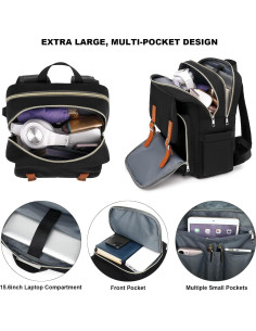 Mochila Fuyicat para Laptop 15.6" Negra para Viaje 2