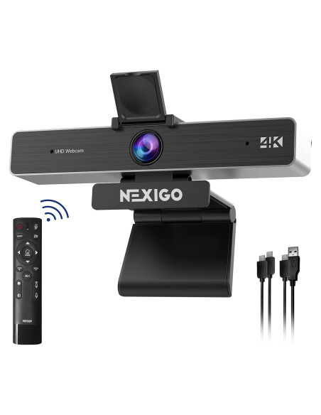 Cámara Web 4K NexiGo N950P con Control Remoto y Micrófonos