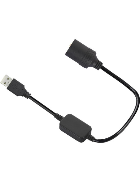 Adaptador USB A macho 12V para encendedor de coche 60 cm