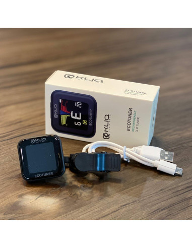 KLIQ EcoTuner - Afinador Clip-On Recargable USB para Instrumentos