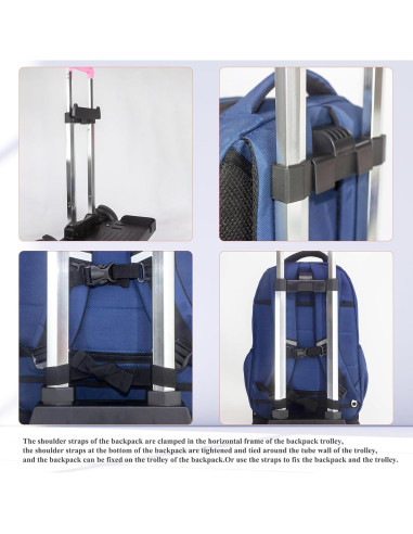 Carro de Mochila HapBoby TK05 con Ruedas Grandes y Plegable