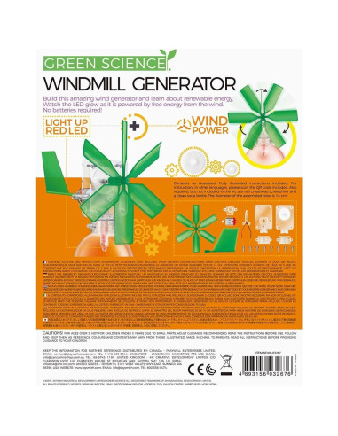 Kit Generador de Molino de Viento Toysmith 4M LED 12,7 cm
