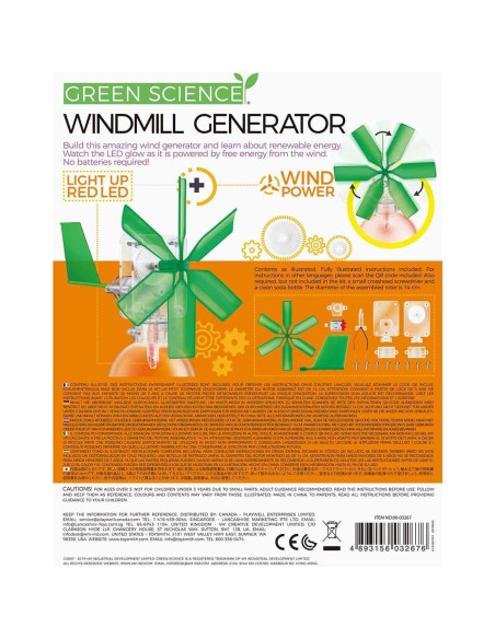 Kit Generador de Molino de Viento Toysmith 4M LED 12,7 cm