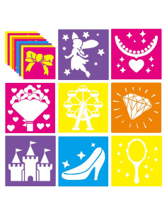 24 Piezas Plantillas de Dibujo LA QUEENIE 20,32 cm Colores