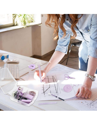 Kit de Suministros de Oficina Mini YUMOONI Púrpura