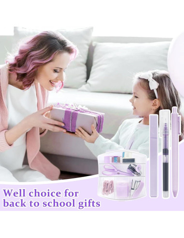 Kit de Suministros de Oficina Mini YUMOONI Púrpura