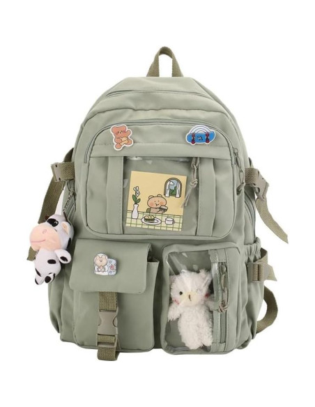 Mochila Escolar Eagerrich Verde-2 25L Impermeable con Accesorios Mochila Escolar Eagerrich Verde-2 25L Impermeable con Accesorios