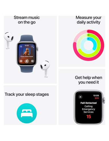 Apple Watch SE 2 Gen GPS 40mm Aluminio Plateado Azul