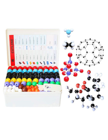 Kit de Modelo Molecular Linktor 444 Piezas Química 3D
