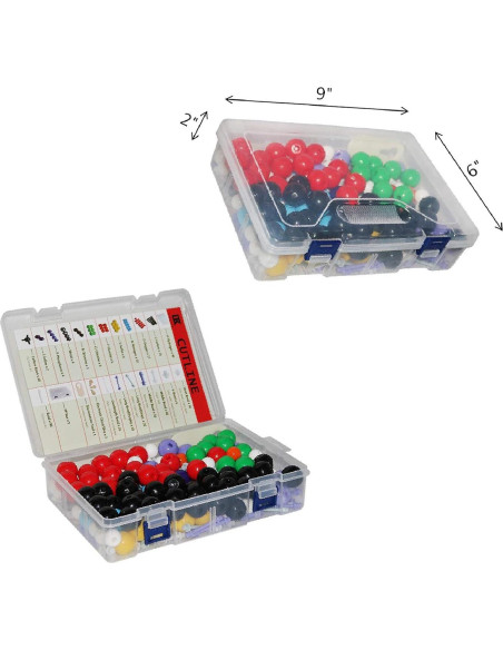 Kit de Modelo Molecular Linktor 444 Piezas Química 3D