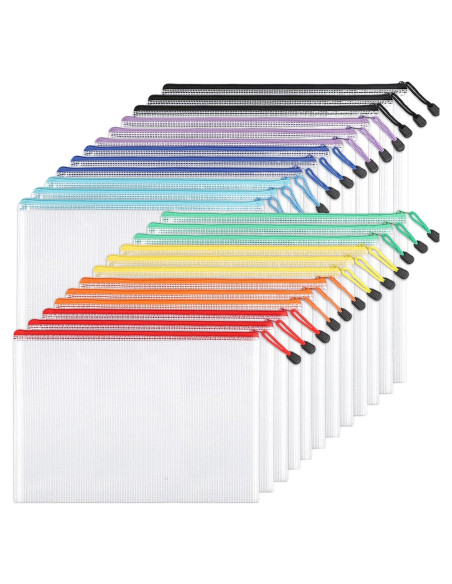 Bolsas de Cremallera A4 EOOUT 24 Piezas Multicolor