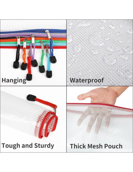 Bolsas de Cremallera A4 EOOUT 24 Piezas Multicolor