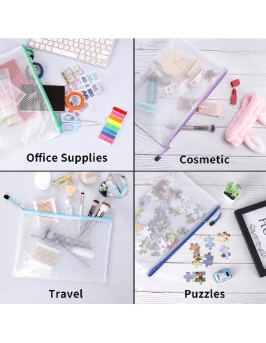 Bolsas de Cremallera A4 EOOUT 24 Piezas Multicolor