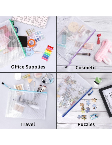 Bolsas de Cremallera A4 EOOUT 24 Piezas Multicolor