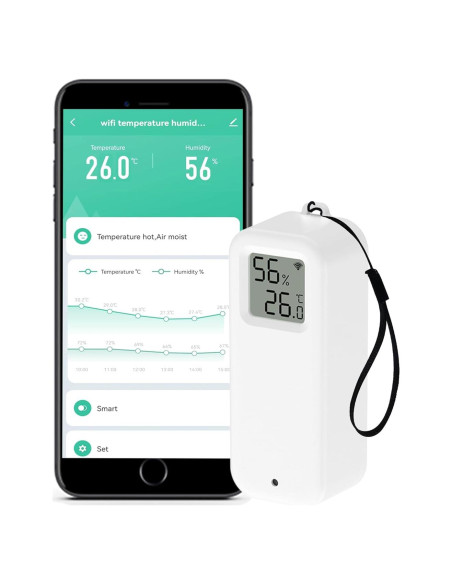 Termómetro e Higrómetro Inteligente WiFi SENCKIT TH13Y