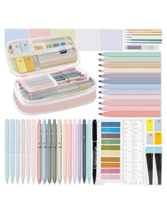 Kit de Suministros Escolares 52 Piezas HRFGWDD Rosa