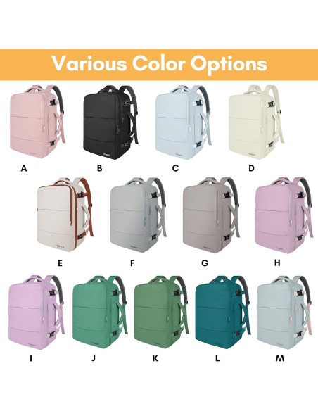 Mochila Taygeer para Portátil 15.6" Marrón para Mujeres