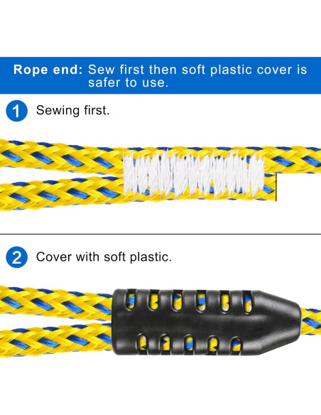 Cuerda de Remolque Pesada SELEWARE 19.81m para Barcos y Tubing