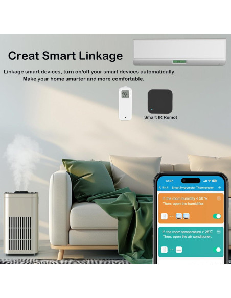 Termómetro e Higrómetro Inteligente WiFi SENCKIT TH13Y