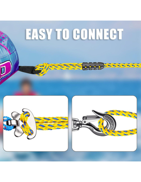 Cuerda de Remolque Pesada SELEWARE 19.81m para Barcos y Tubing