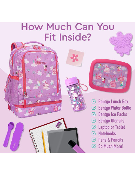 Mochila 2-en-1 Bentgo para Niños 40,64 cm con Almuerzo Hadas
