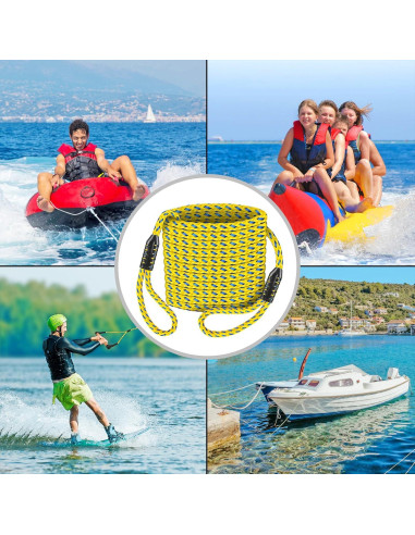 Cuerda de Remolque Pesada SELEWARE 19.81m para Barcos y Tubing
