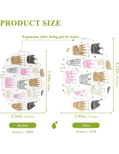 Esponjas de limpieza Poeticcity 3 piezas ovaladas 9x6.5cm 2