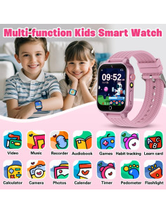 Reloj Inteligente Melontti Rosa para Niñas 5-12 Años con Juegos 2