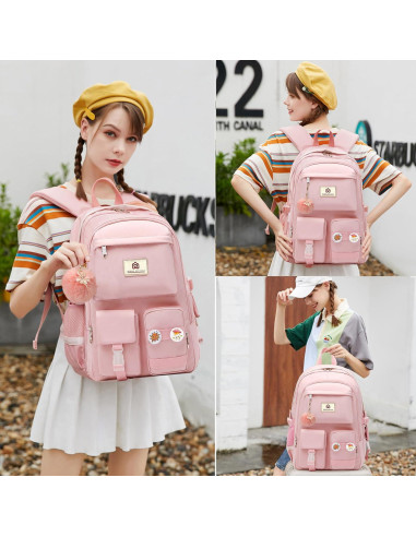 Mochila Antirrobo Rosa para Laptop 15.6" Gbp0001