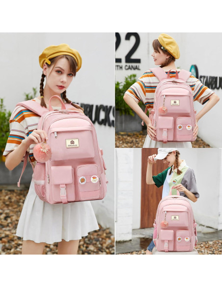 Mochila Antirrobo Rosa para Laptop 15.6" Gbp0001