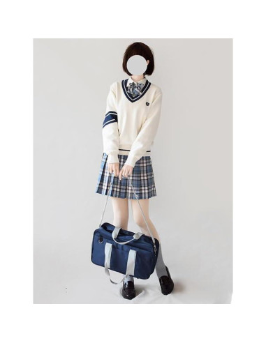 Bolsa de Hombro Escolar Chillpaper Kawaii 40x25x12cm Azul