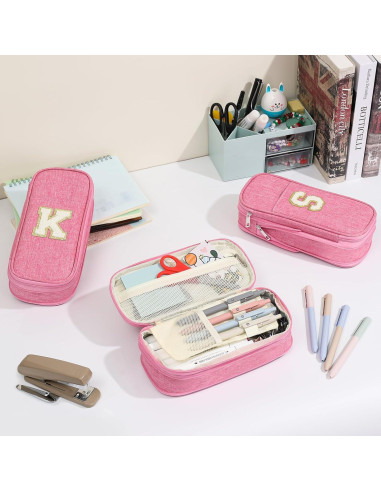 Estuche de Lápices GIFTOXO Rosa Gran Capacidad 23x9.9cm