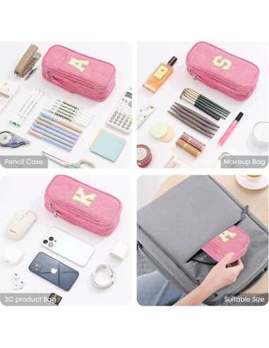 Estuche de Lápices GIFTOXO Rosa Gran Capacidad 23x9.9cm