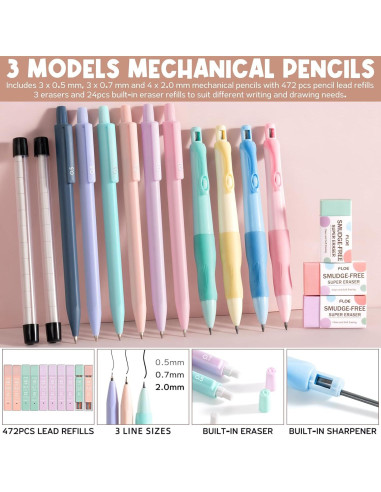 Kit de Suministros Escolares FLOE 65 Piezas Estético Rosa