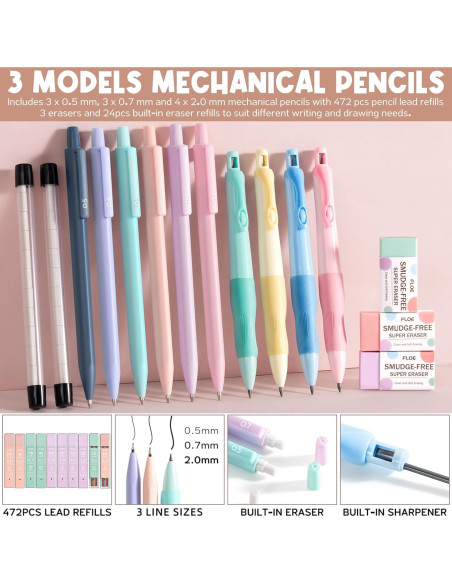 Kit de Suministros Escolares FLOE 65 Piezas Estético Rosa