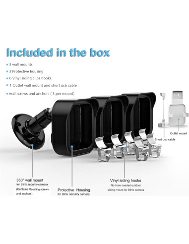 Soporte de Vinilo para Cámara Blink Exterior - Paquete de 3
