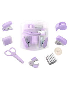 Kit de Suministros de Oficina TourKing 8 Piezas Color Púrpura