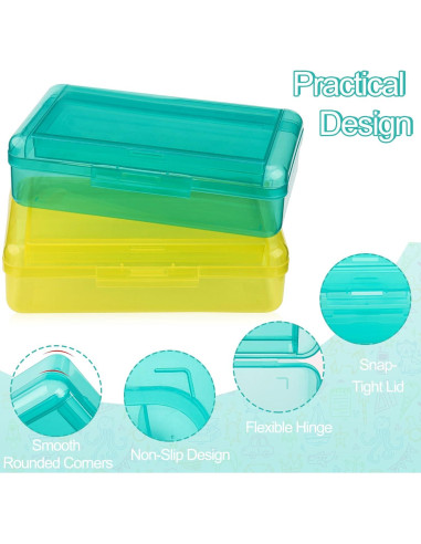 Caja de Lápices Meiikun Verde 2 Compartimentos Plástico