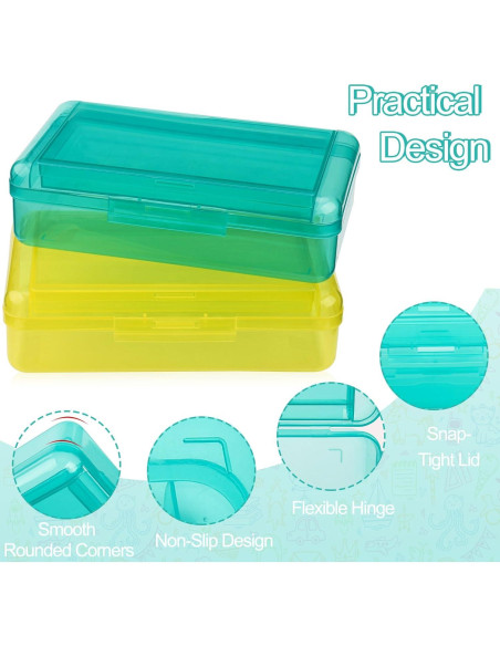 Caja de Lápices Meiikun Verde 2 Compartimentos Plástico