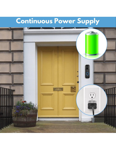 Adaptador de corriente ALERTCAM para timbre Blink 5m resistente