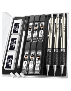 Juego de lápices mecánicos Nicpro 0.7 mm con estuche