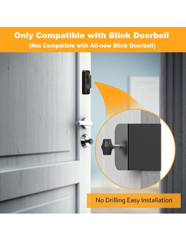 Soporte Antirrobo para Timbre Blink - Fácil Instalación, Negro