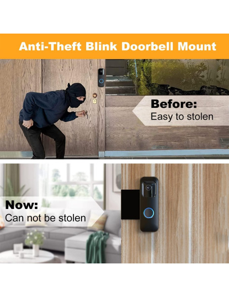 Soporte Antirrobo para Timbre Blink - Fácil Instalación, Negro