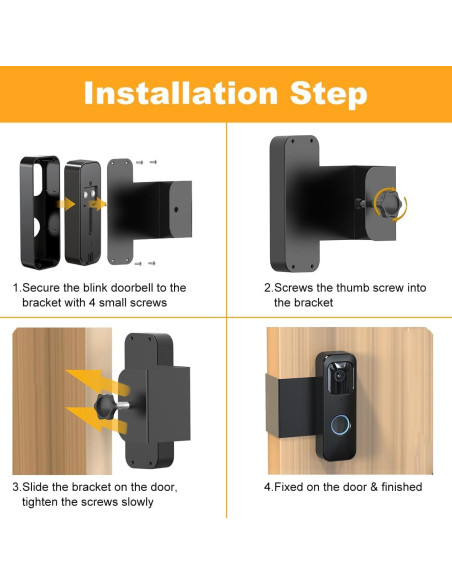 Soporte Antirrobo para Timbre Blink - Fácil Instalación, Negro