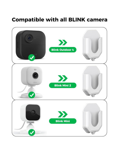 Paquete de 3 Soportes Adhesivos KMOUANTS para Cámara Blink