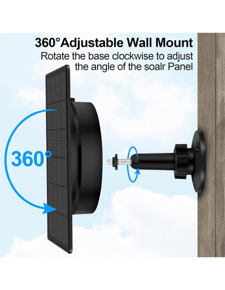 Panel Solar SANKABA 3W para Cámara Blink XT/XT2 Exterior