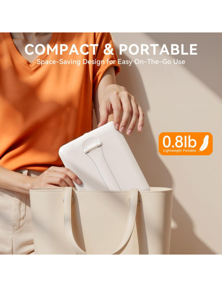 Espejo de Maquillaje Auxmir Plegable con Luz LED 72, Blanco