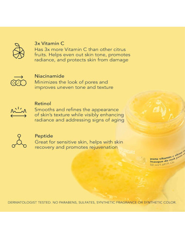 Máscara de Sueño Saturday Skin con Vitamina C y Retinol 140g